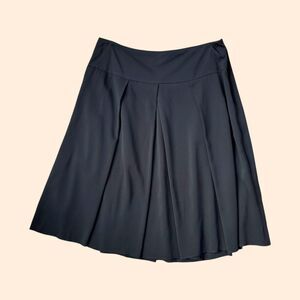 DKNY Vintage Black Silk Pleated Skirt